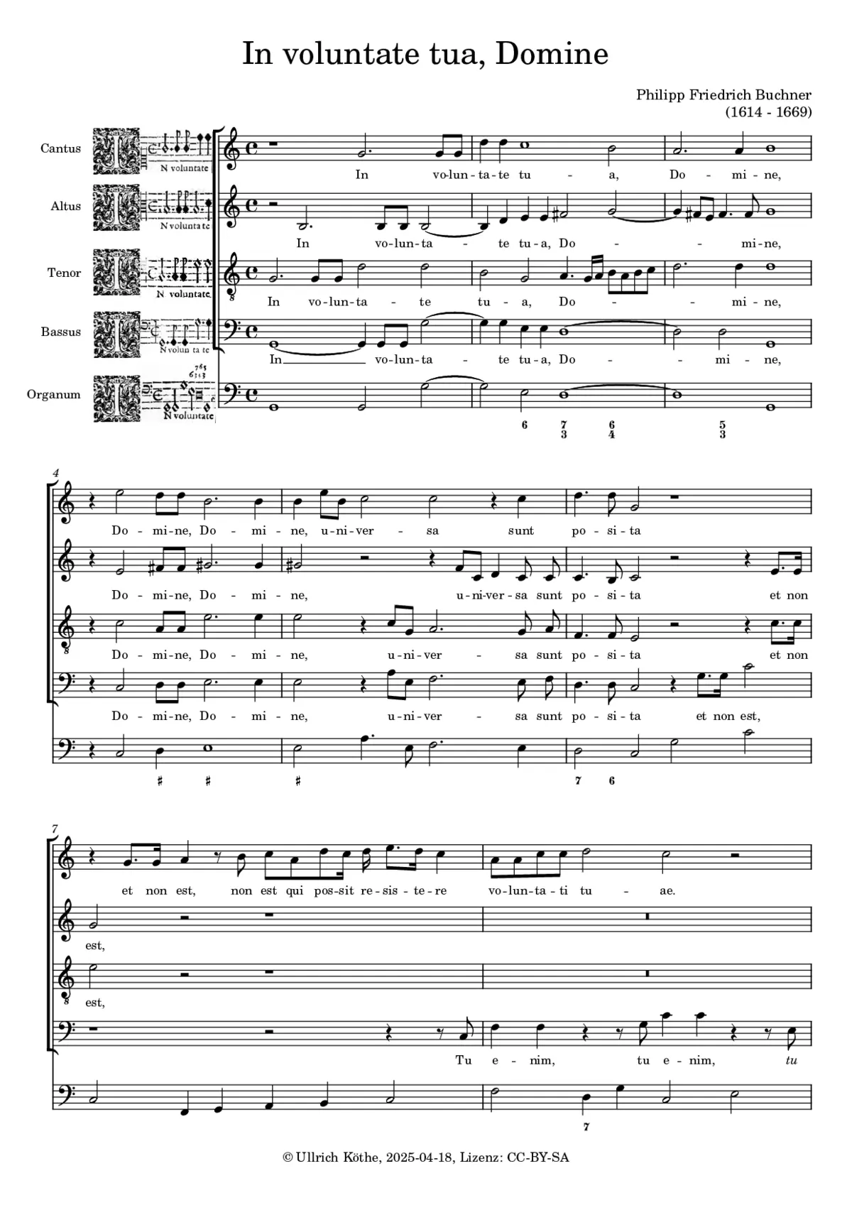 In voluntate tua, Domine - Page 1