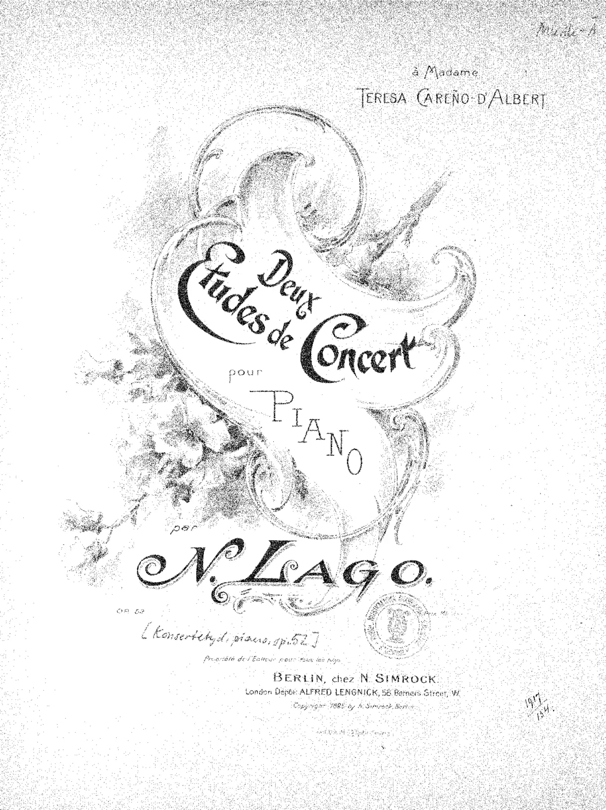 Deux Etudes de Concert - Page 1