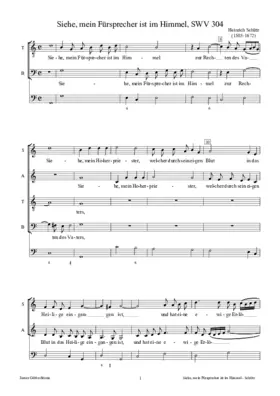 Siehe, mein Fürsprecher im Himmel, SWV 304