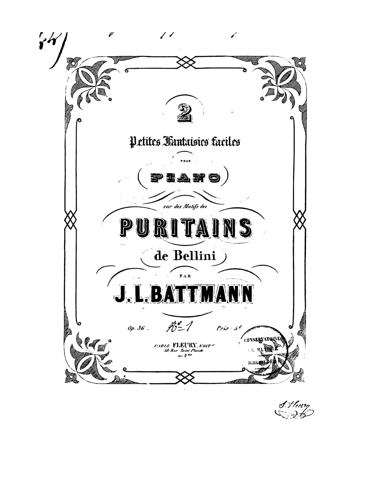 Deux petites fantaisies faciles sur Les puritains (de Bellini) - Page 1