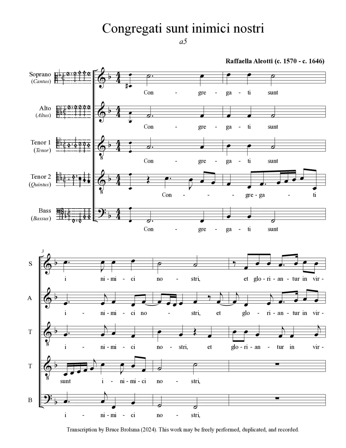 Congregati sunt inimici - Page 1