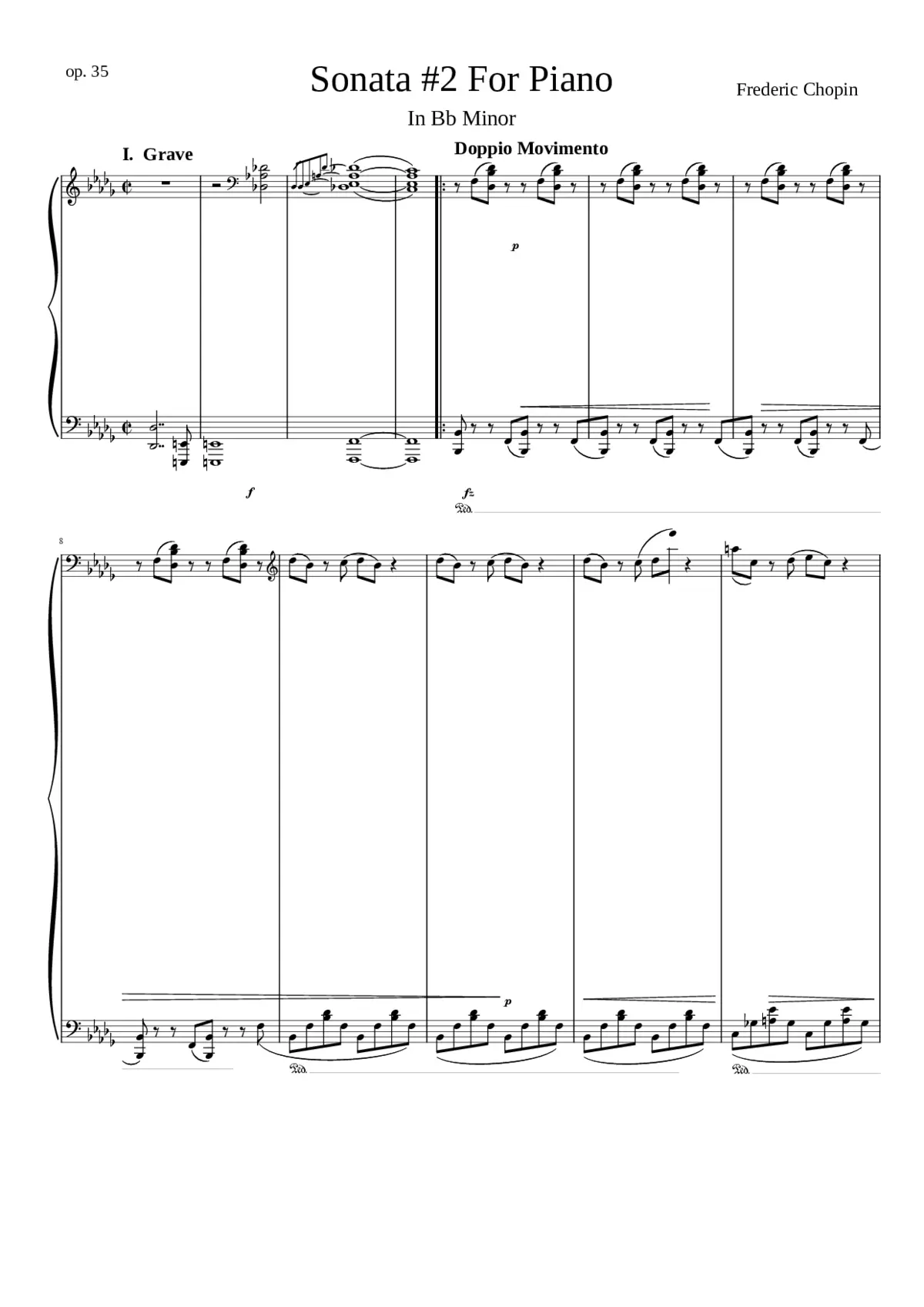 Piano Sonata No.2 Op.35 - Page 1