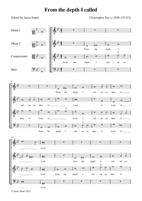 From the depth I called on thee, O Lord