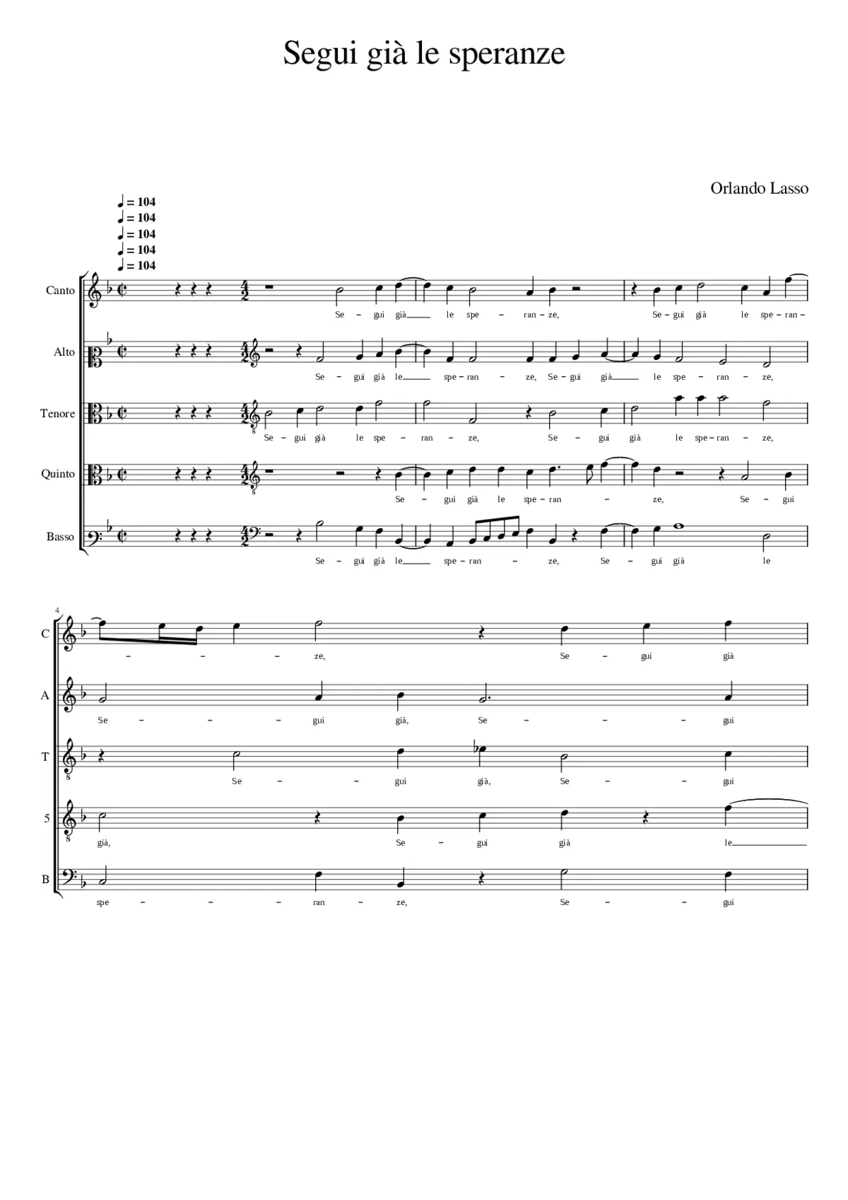 Segui già le speranze - Page 1