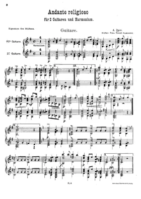 Andante religioso for 2 Guitars and Harmonium