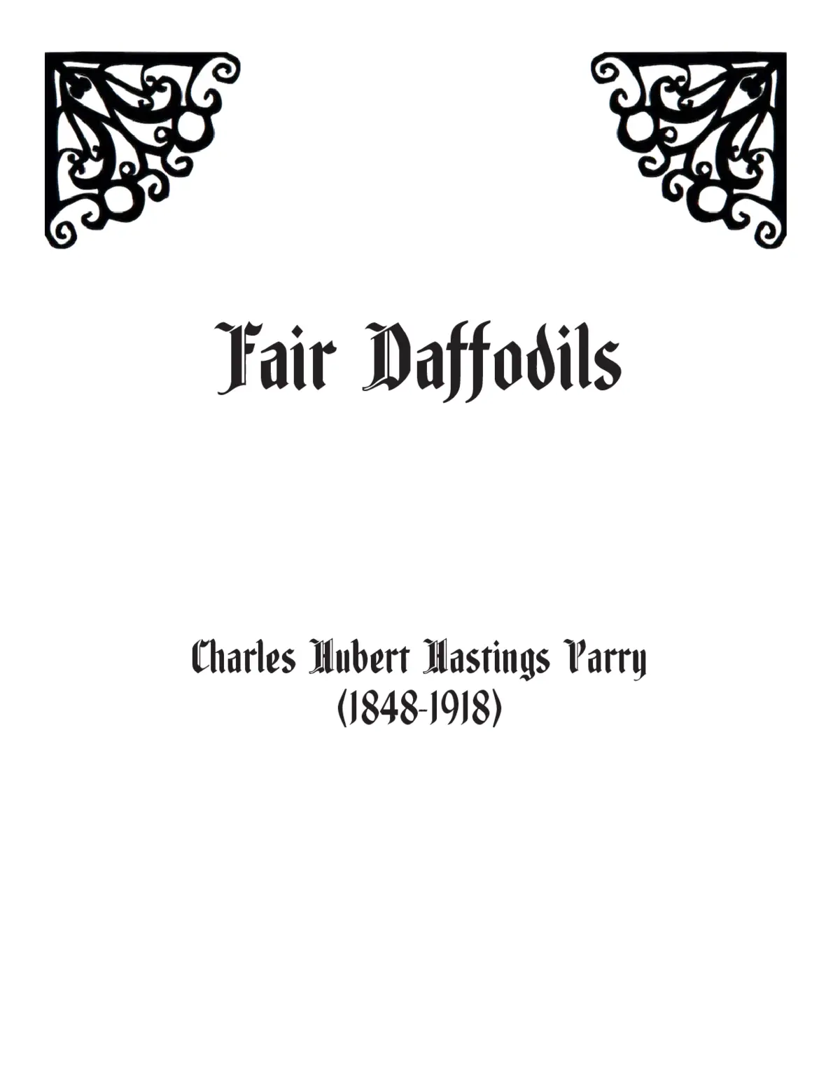 Fair Daffodils - Page 1