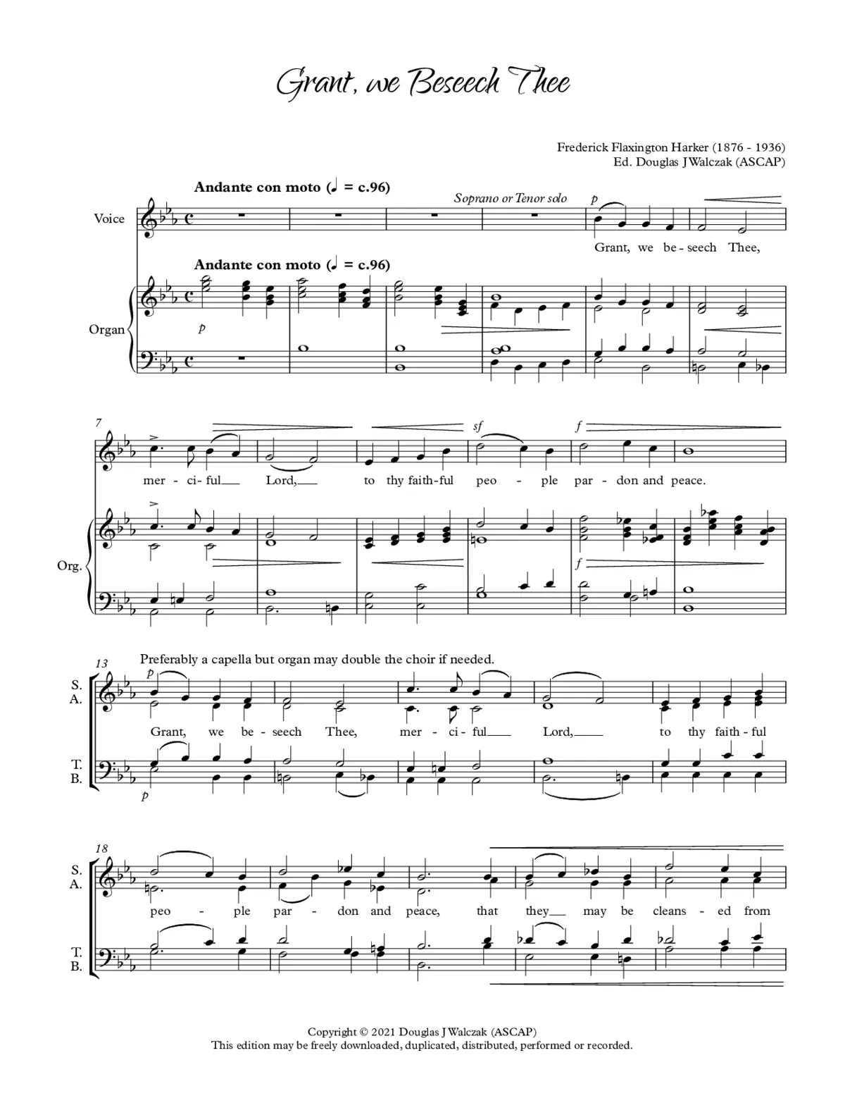 Grant, we beseech Thee - Page 1