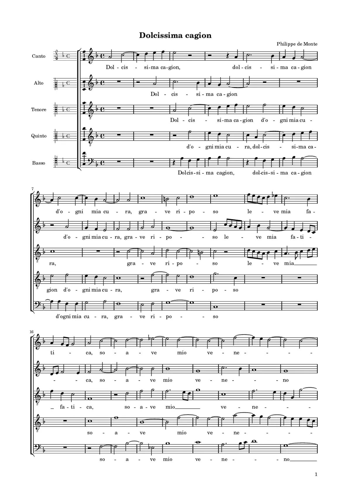 Dolcissima cagion - Page 1
