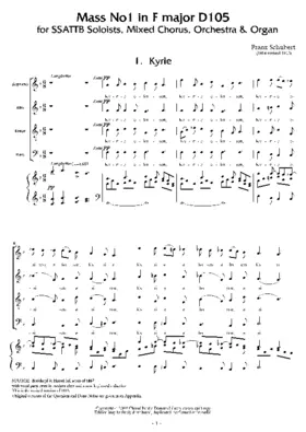 Mass No. 1 in F major, D105