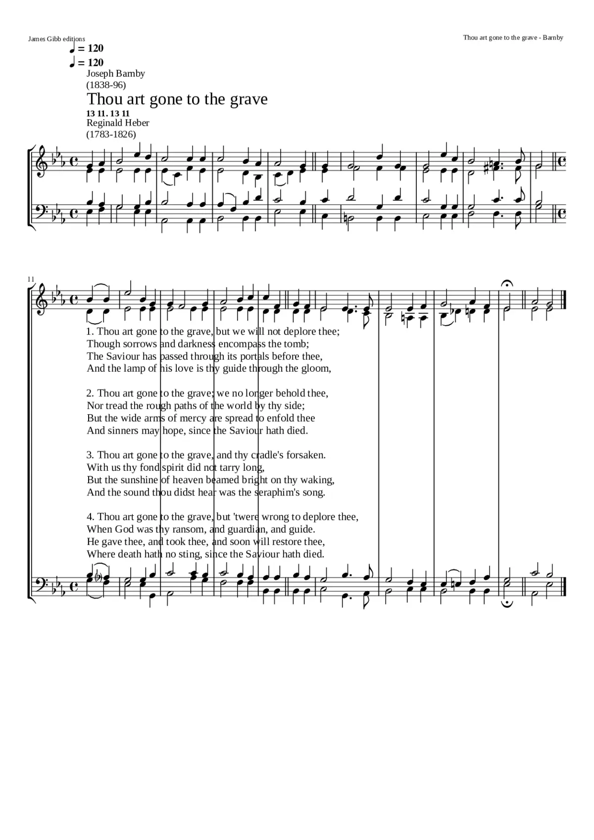 Thou art gone to the grave - Page 1