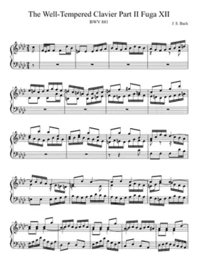 Prelude and Fugue in F minor BWV 881