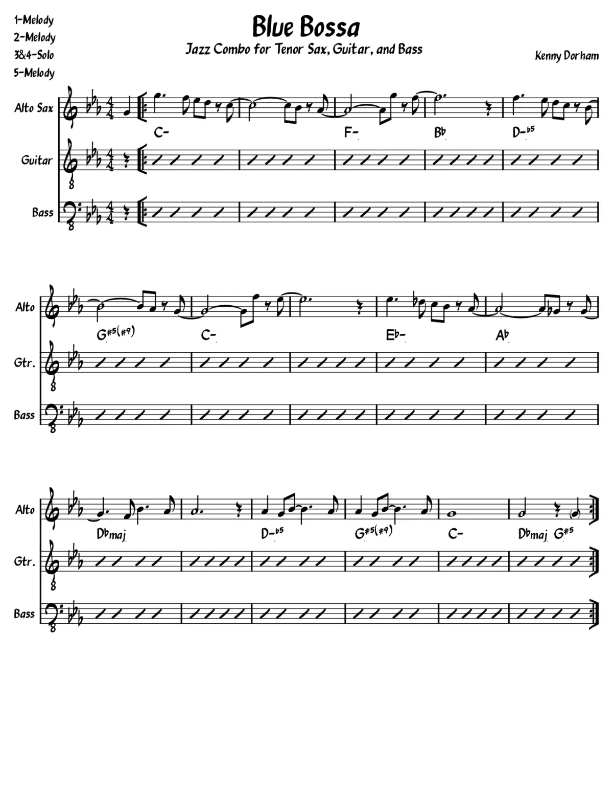 Blue Bossa - Page 1