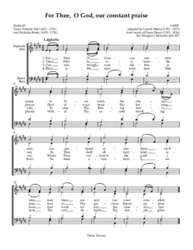 For Thee, O God, our constant praise