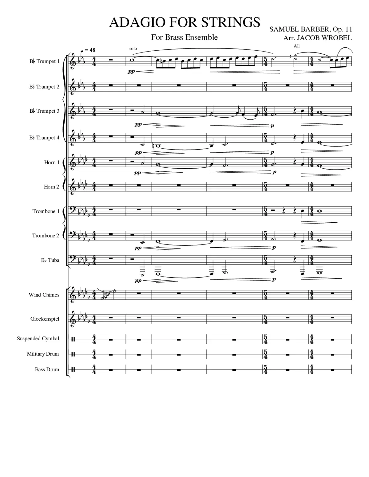 Adagio for Strings - Page 1
