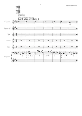 Lord what love have I