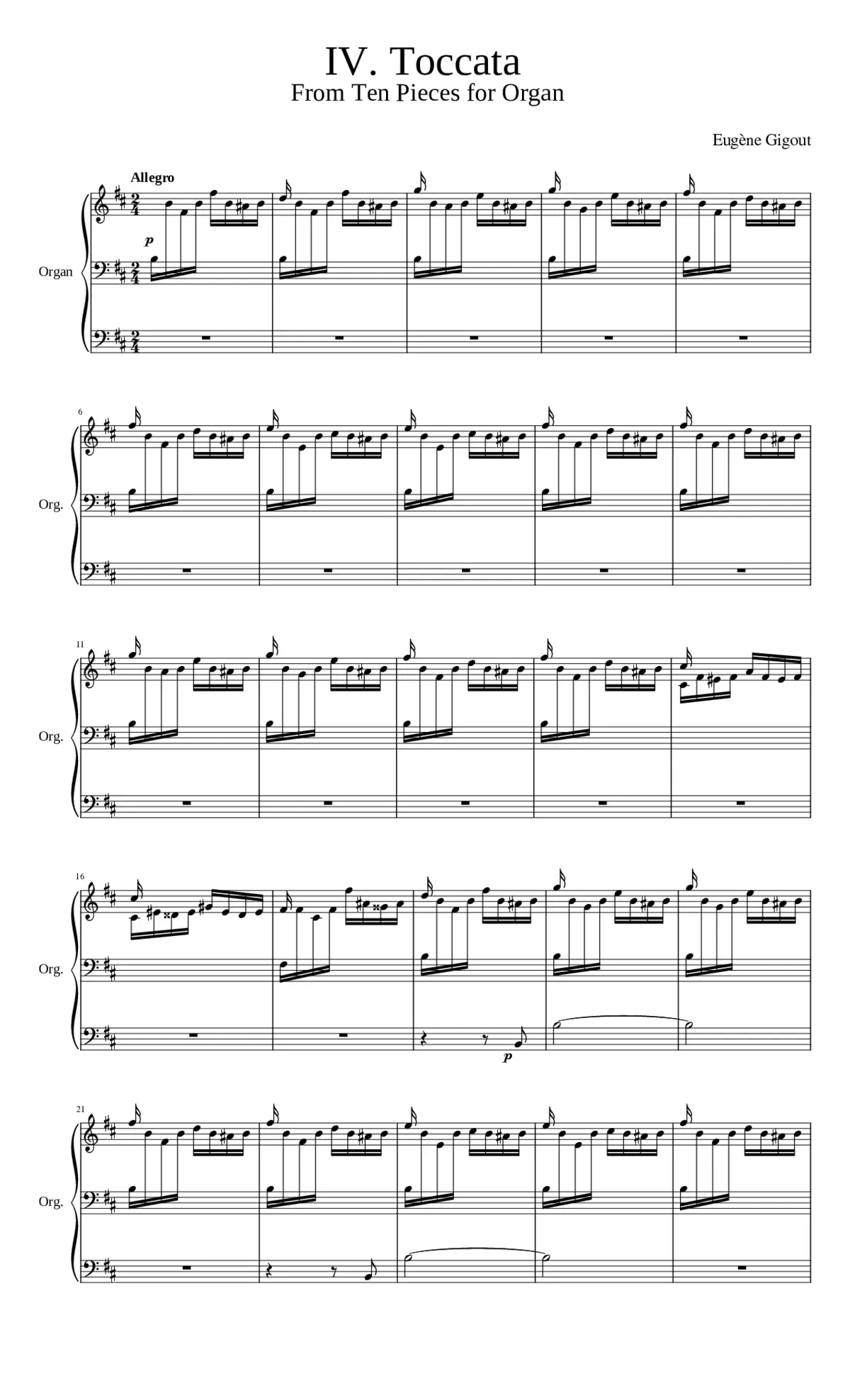 10 Pièces pour orgue - Page 1