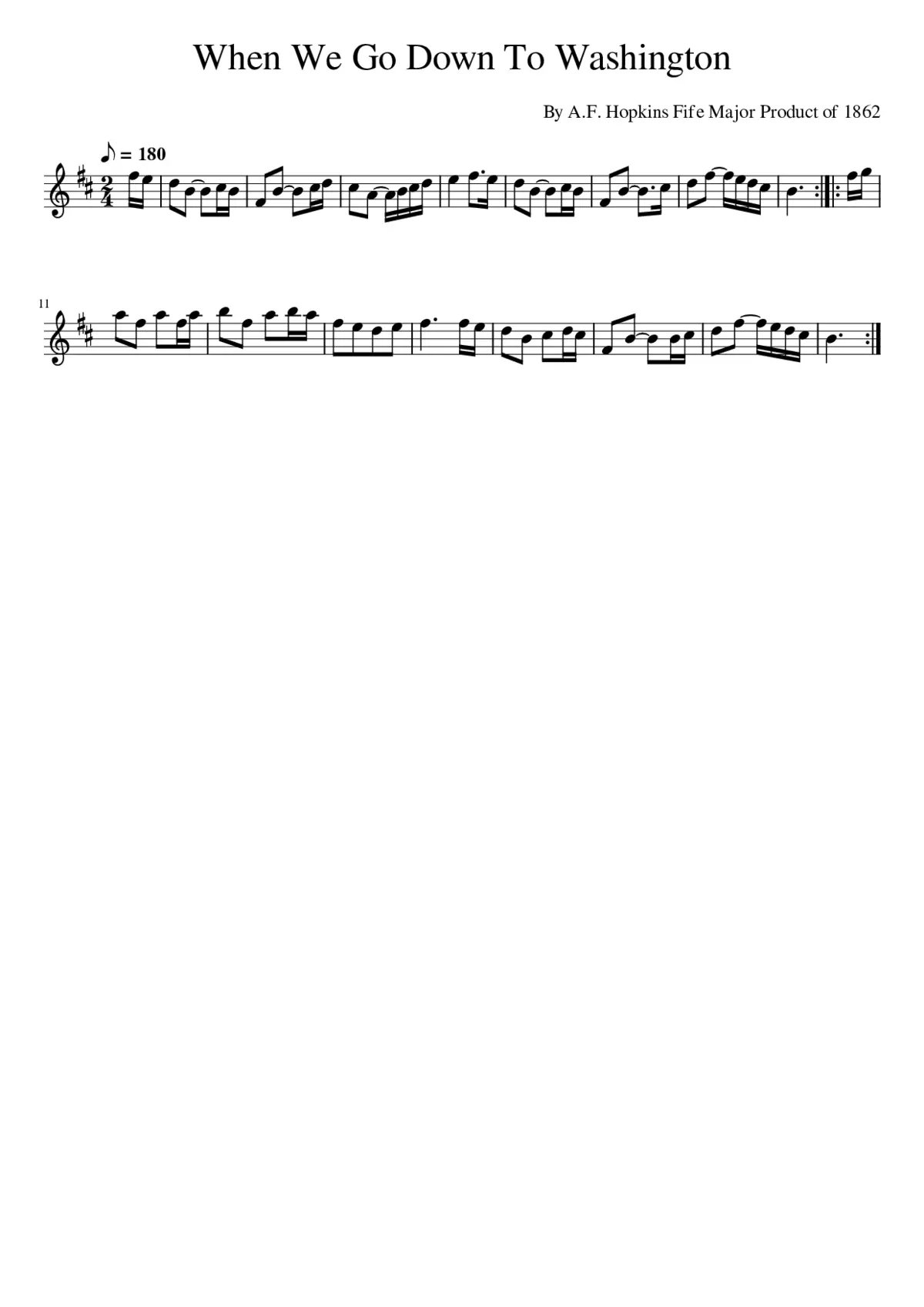 When We Go Down To Washington - Page 1