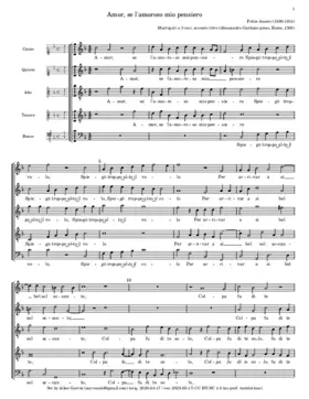 Amor, se l'amoroso mio pensiero