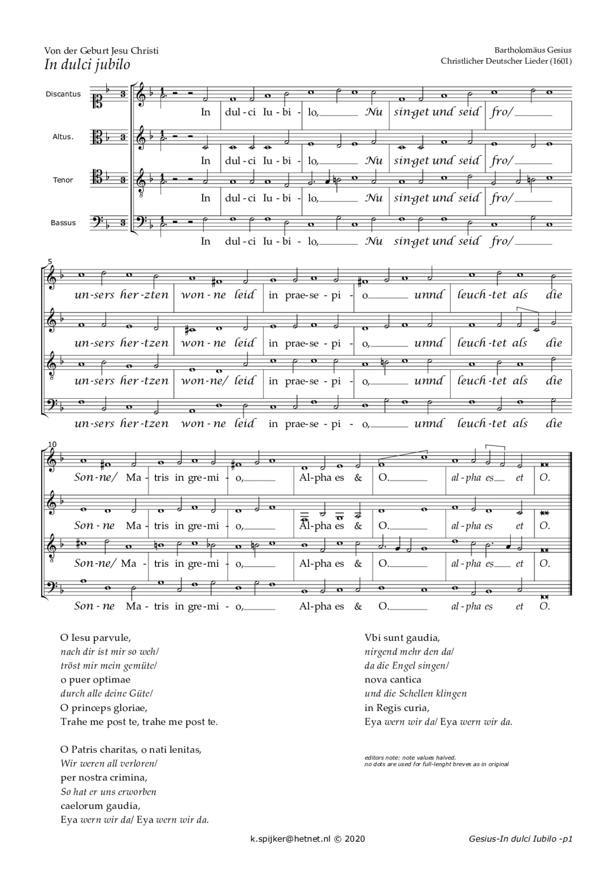 In dulci jubilo - Page 1