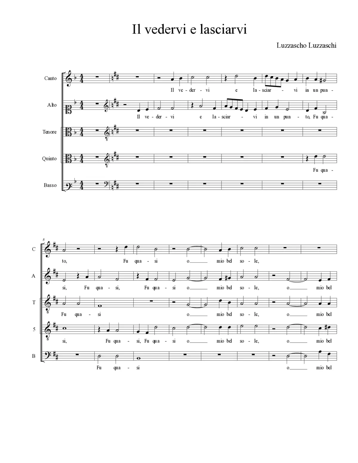 Il vedervi e lasciarvi - Page 1
