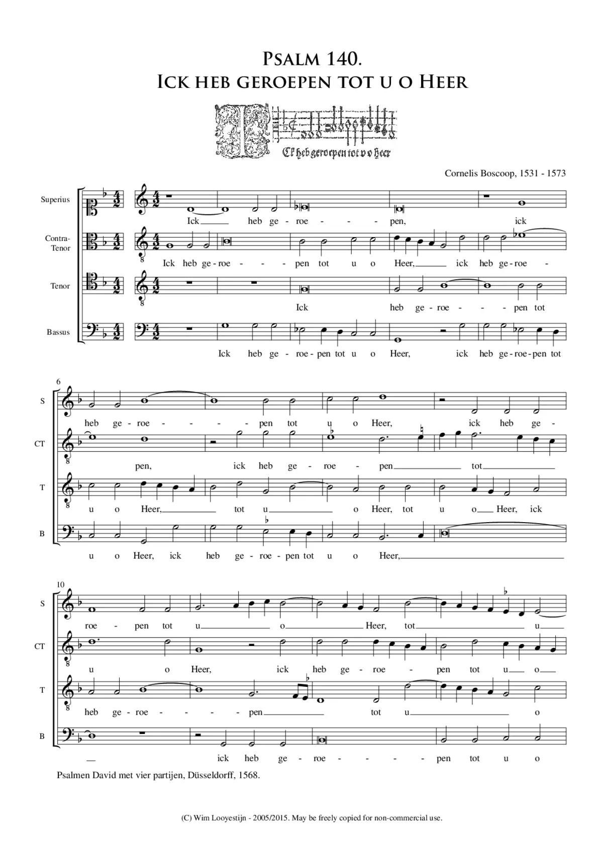 Ick heb geroepen - Page 1