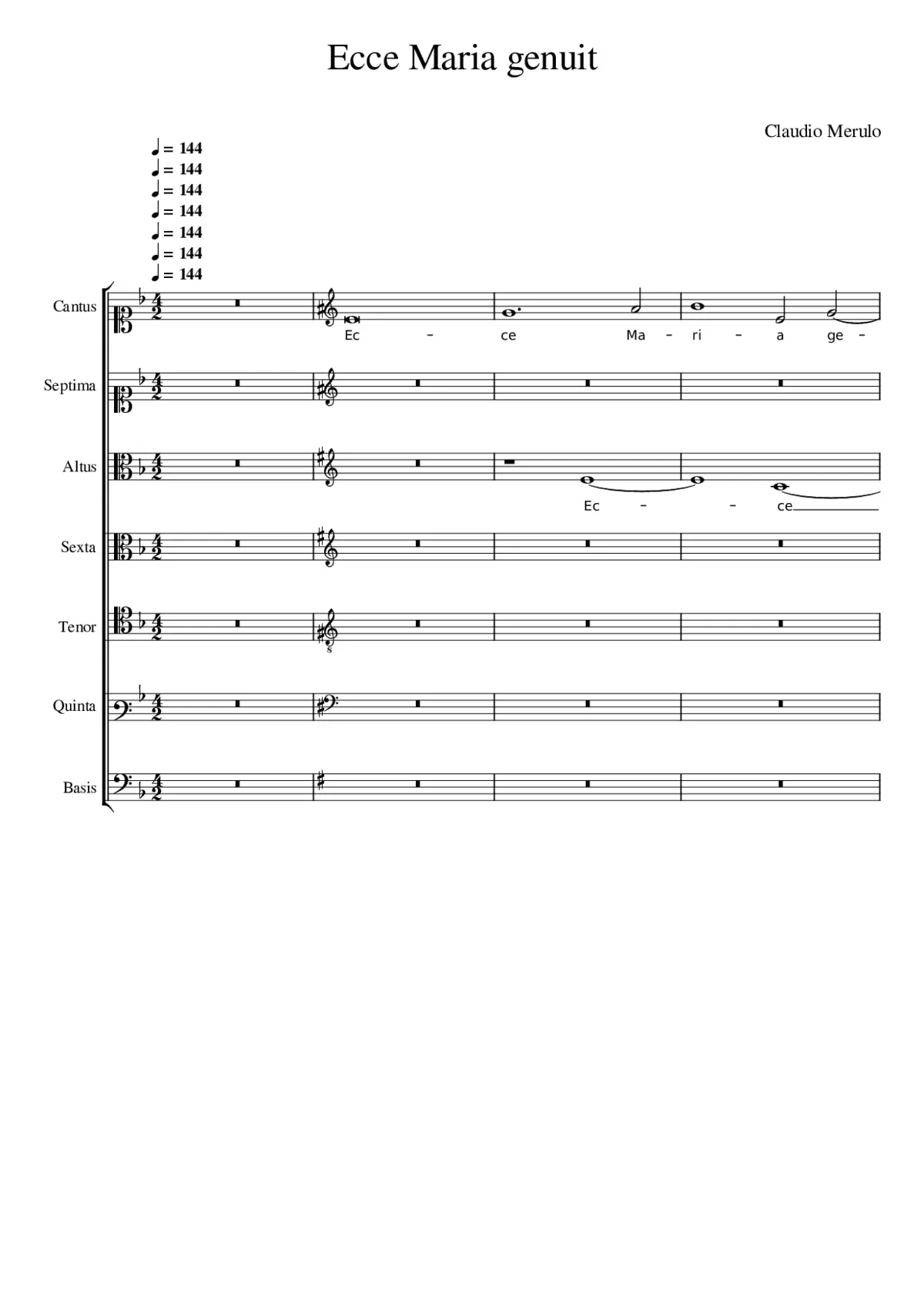 Ecce Maria genuit - Page 1