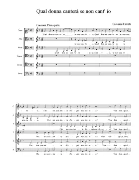 Qual donna canterà se non cant' io