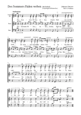 Herbstlied: Des Sommers Fäden weben