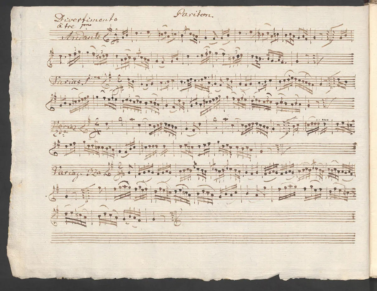 Baryton Trio in G major, Hob.XI:73 - Page 1