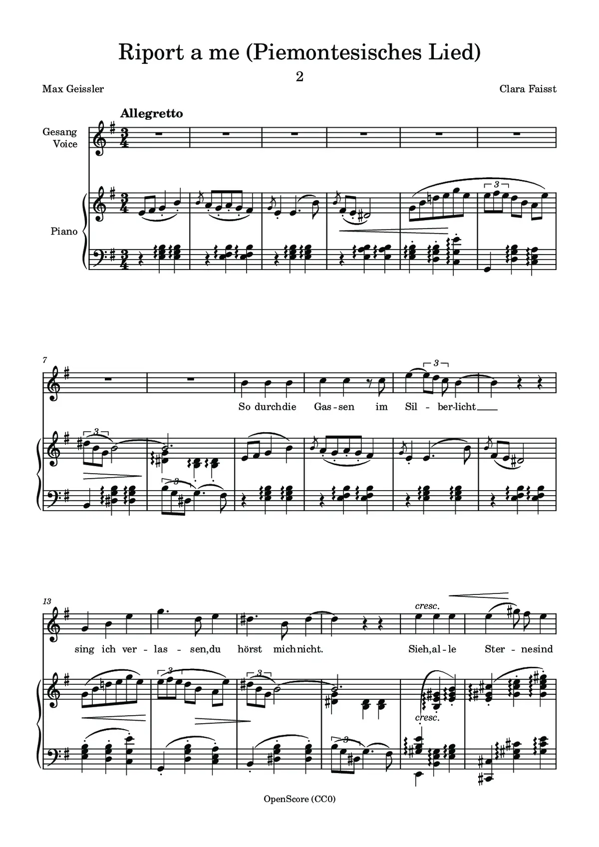 Riport a me (Piemontesisches Lied) - Page 1