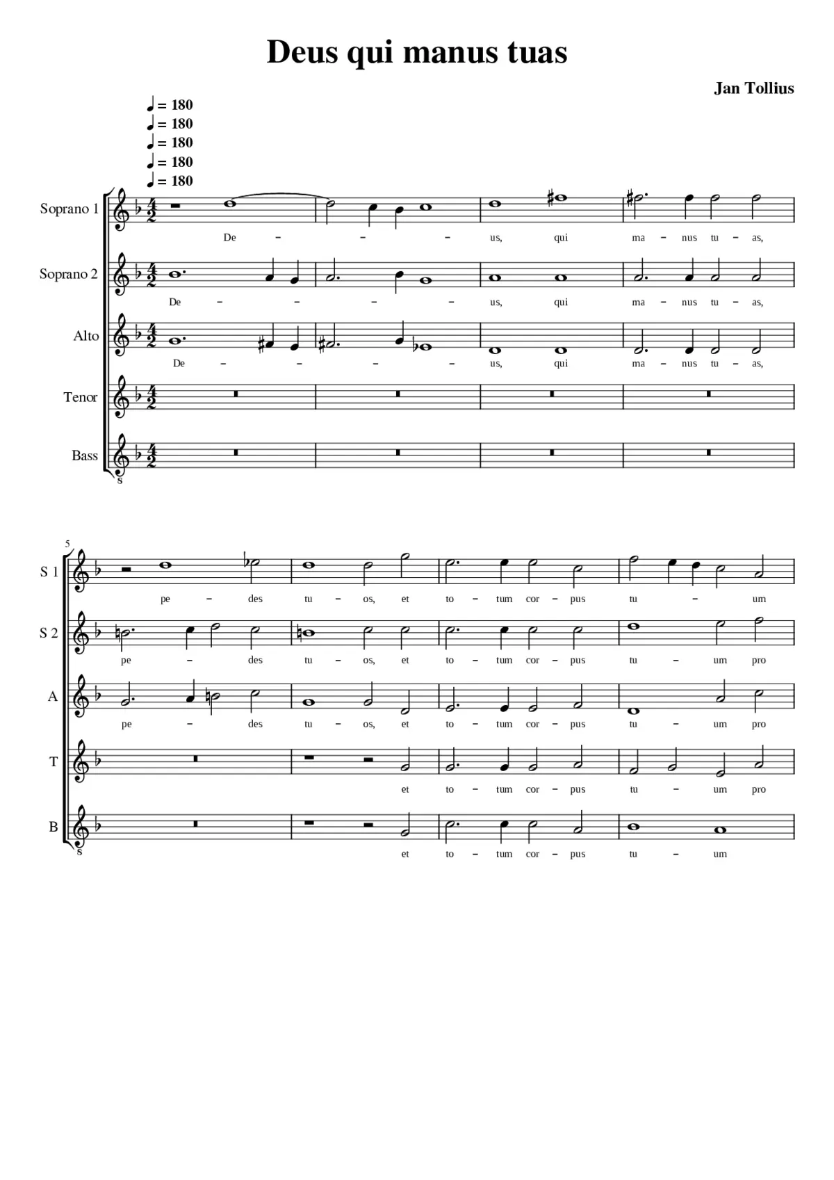 Deus qui manus tuas - Page 1