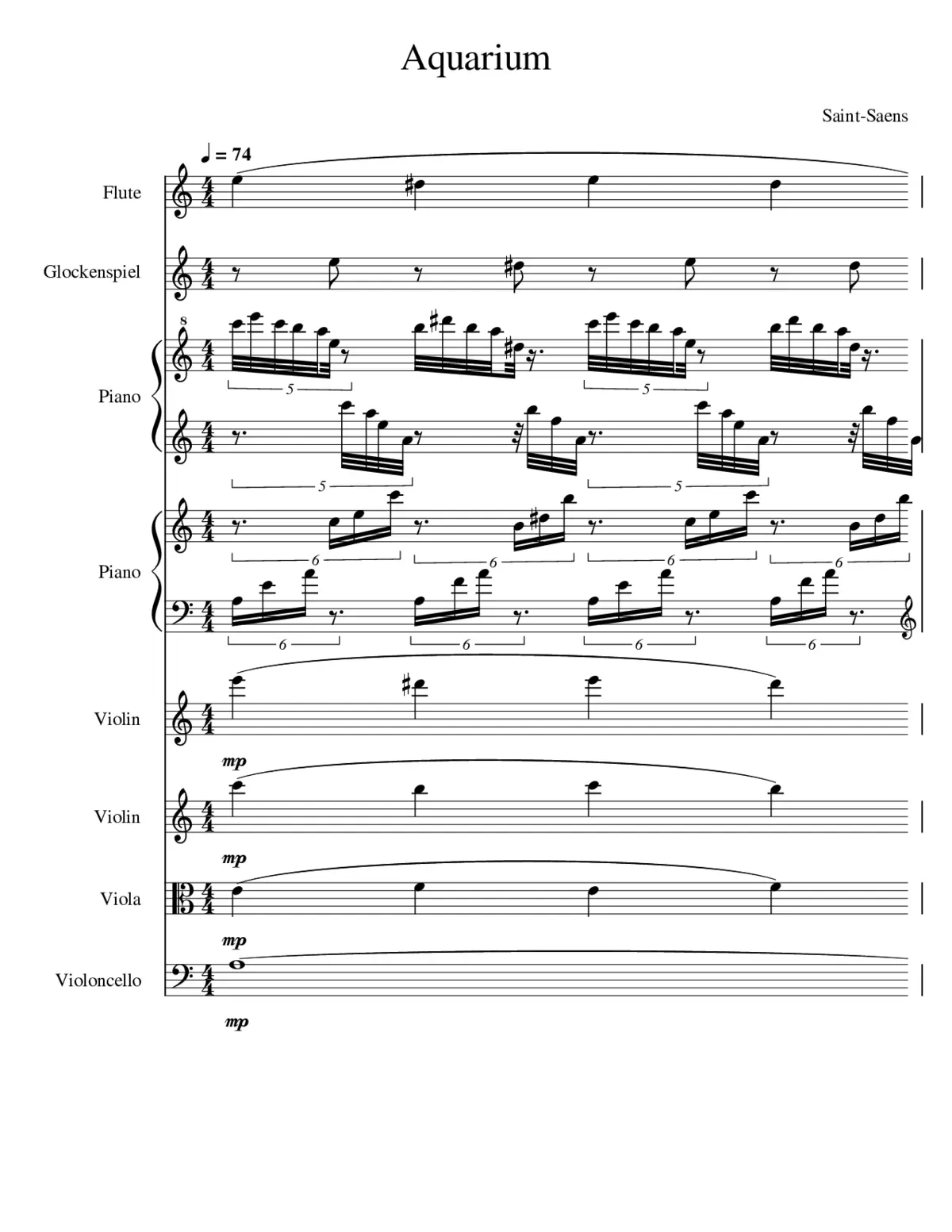 Le carnaval des animaux - Page 1