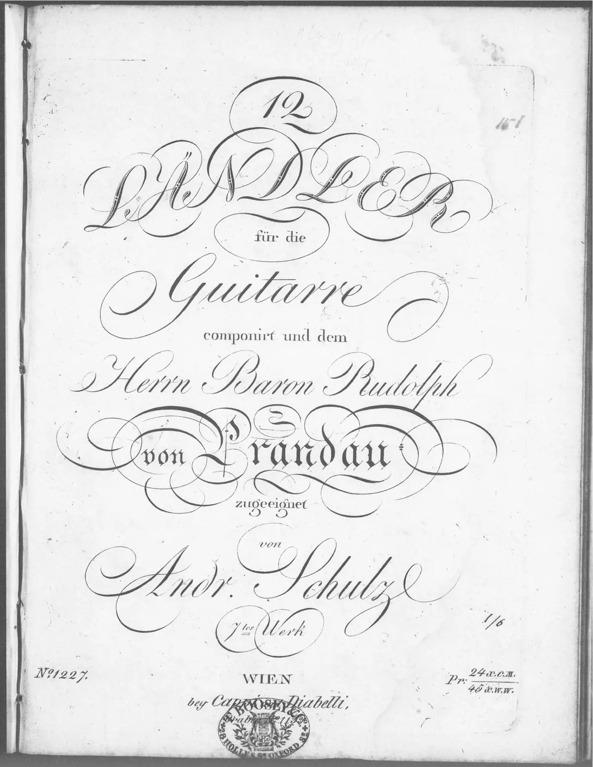 12 Ländler für die Guitarre - Page 1