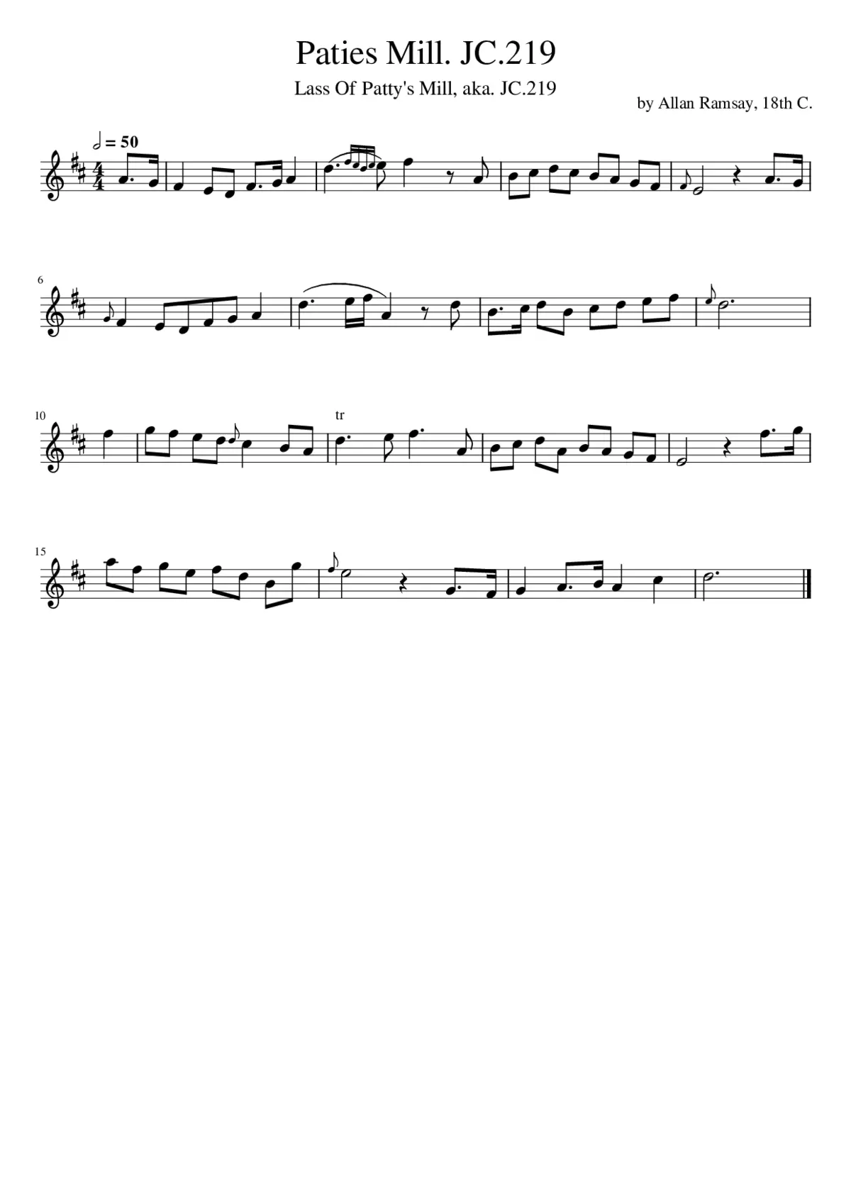 Paties Mill. JC.219 - Page 1