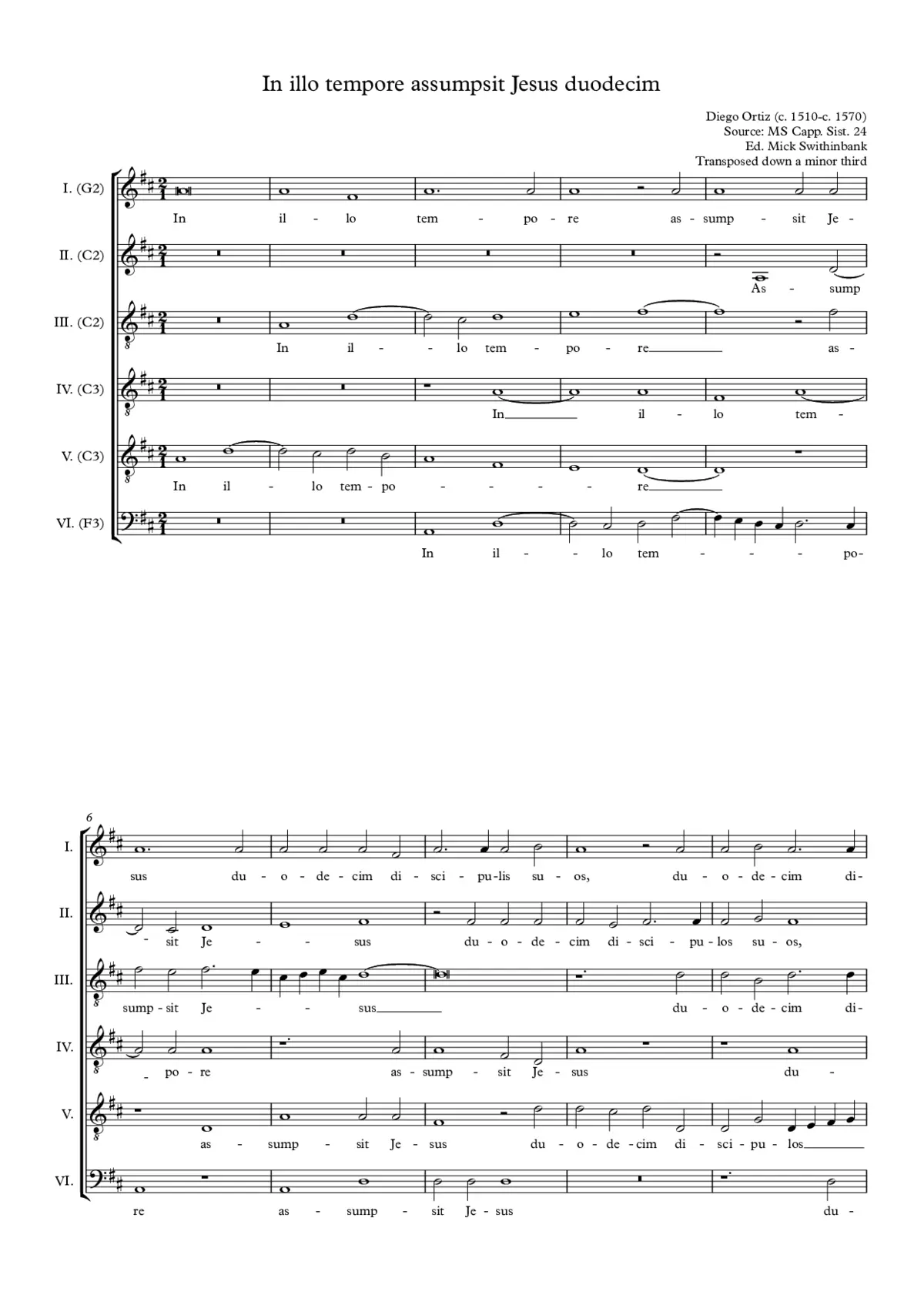 In illo tempore assumpsit Jesus duodecim - Page 1