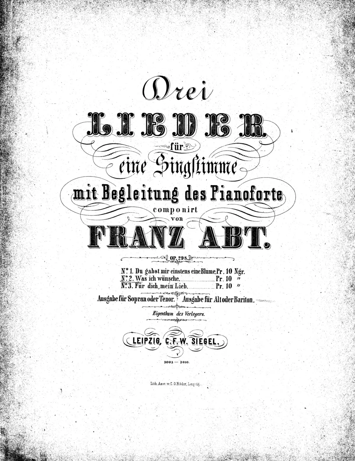3 Lieder - Page 1