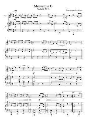 Minuet in G major WoO 10 No. 2