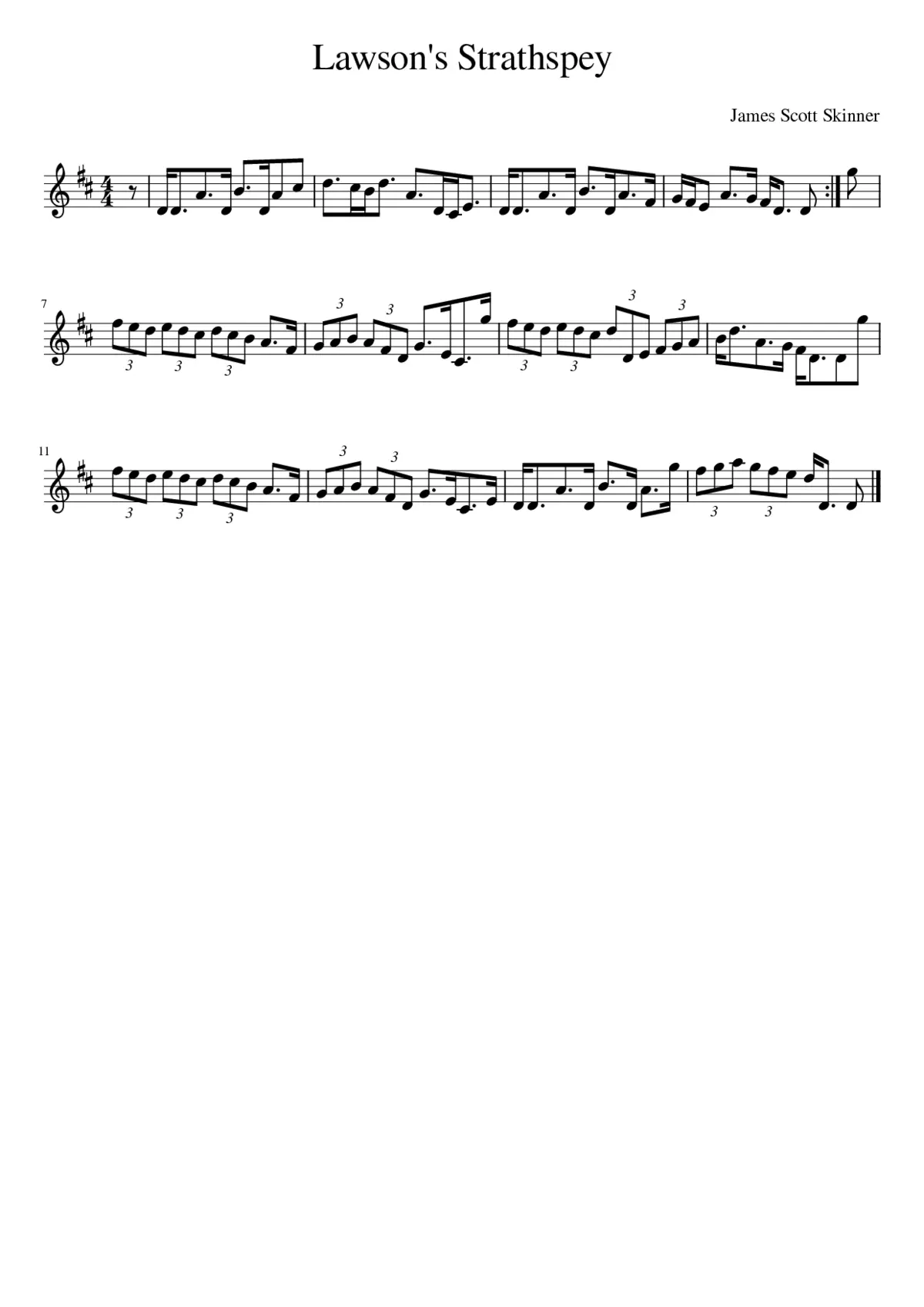Lawson's Strathspey - Page 1