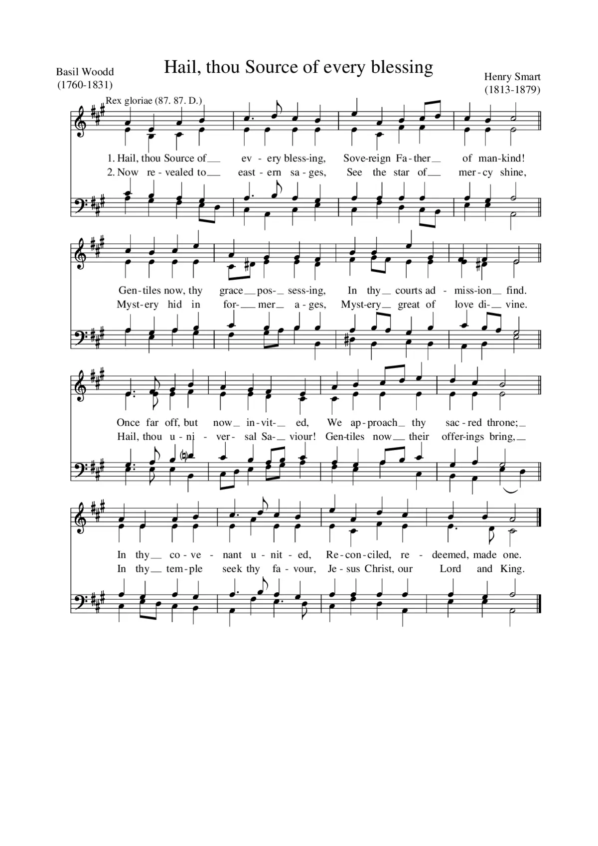 Hail, thou source of every blessing - Page 1