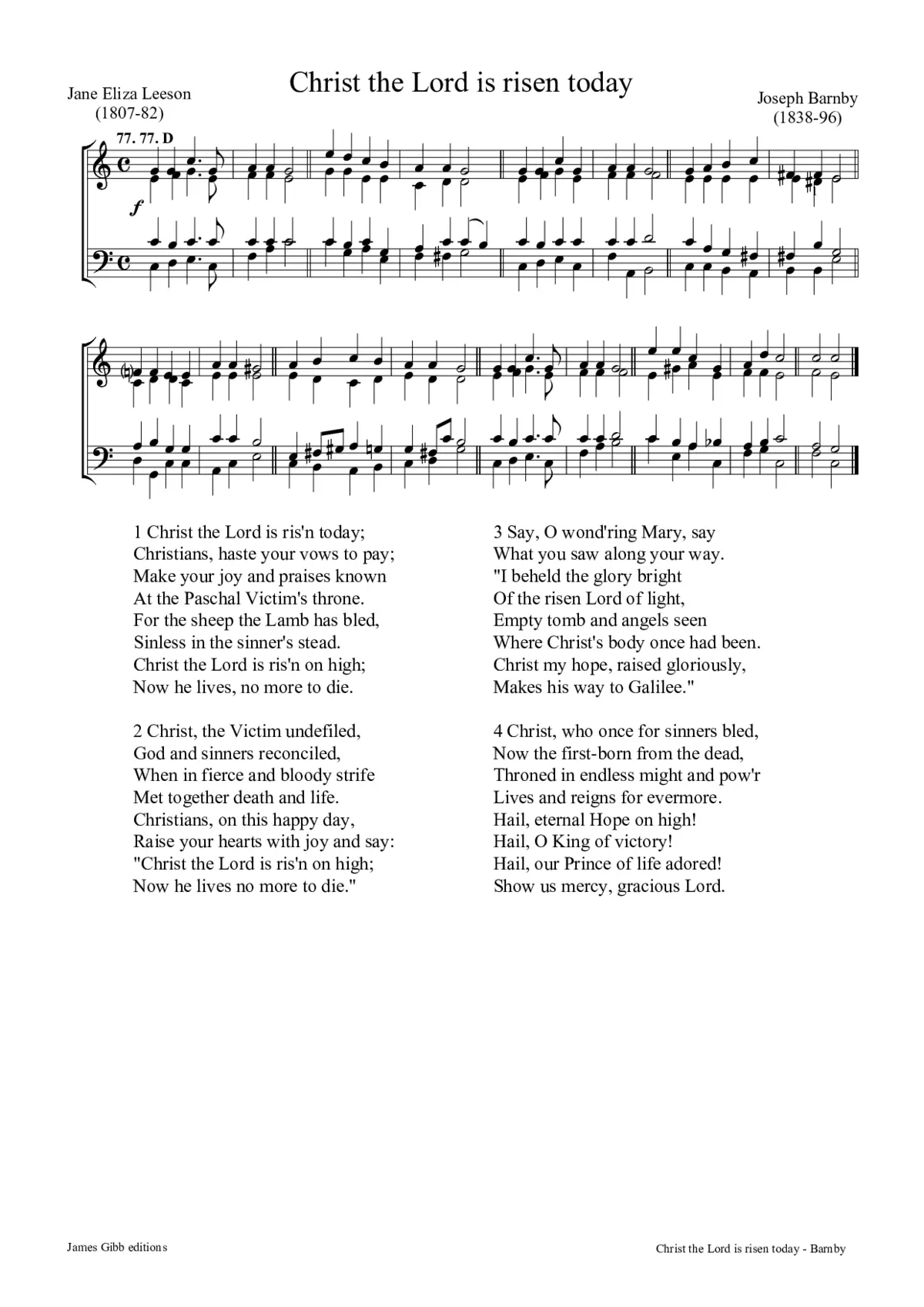 Christ the Lord is risen today - Page 1