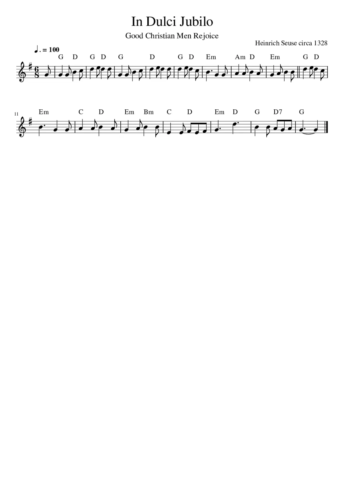 In Dulci Jubilo - Page 1