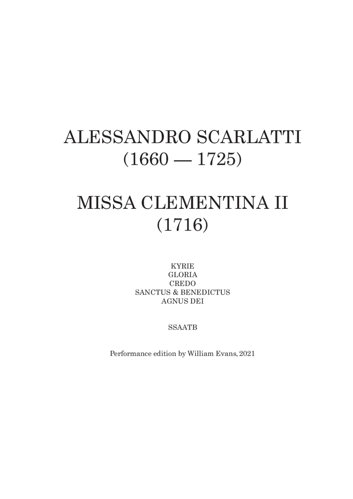 Missa Clementina II - Page 1