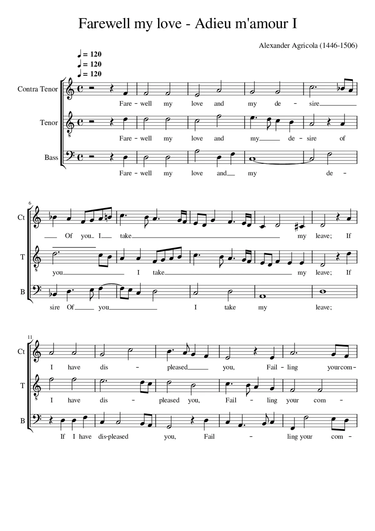 Adieu m'amour - Page 1