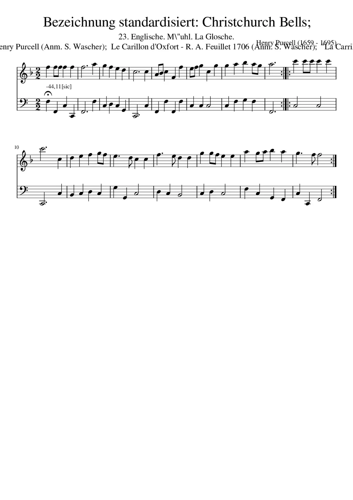 Bezeichnung standardisiert: Christchurch Bells; - Page 1