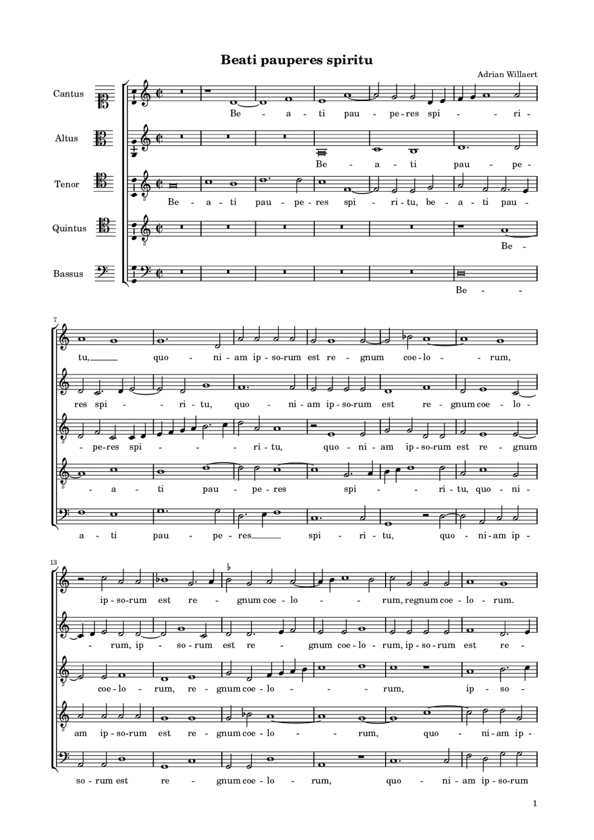 Beati pauperes spiritu - Page 1