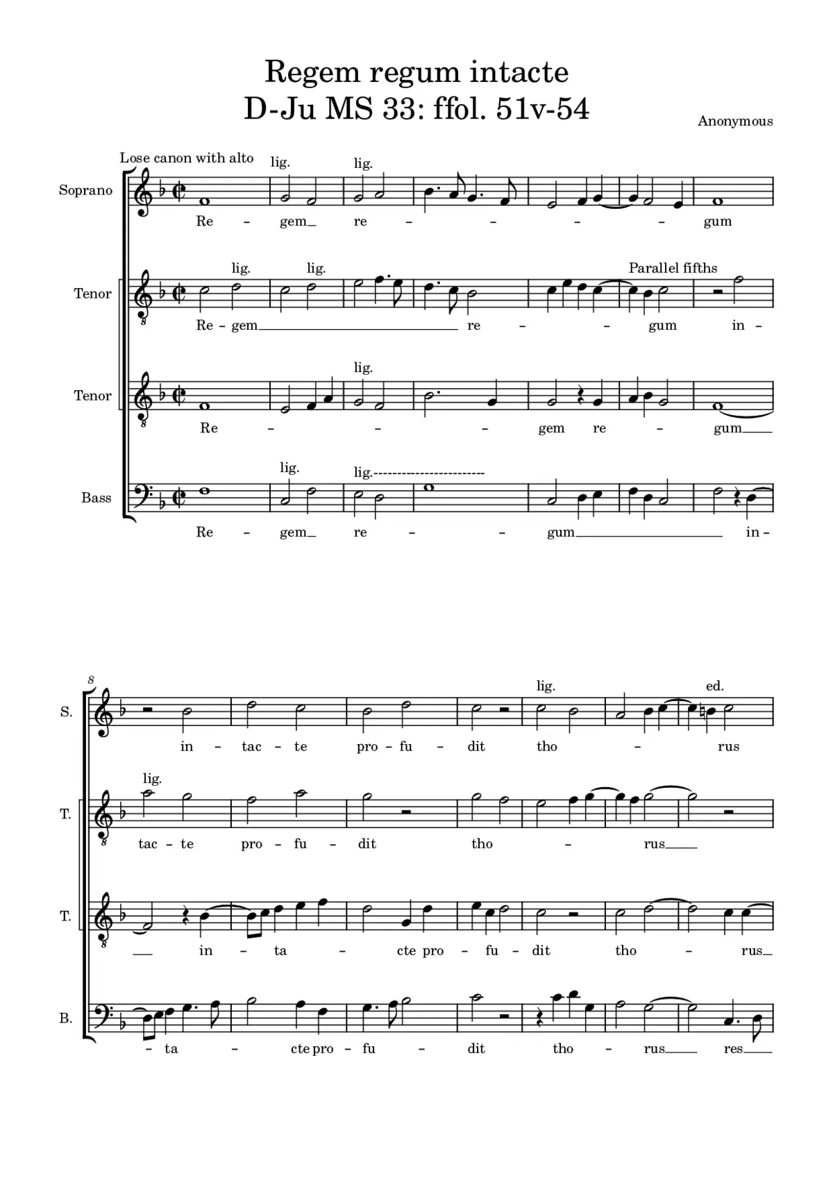 Laetabundus exsultet fidelis chorus (D-Ju MS 33) - Page 1