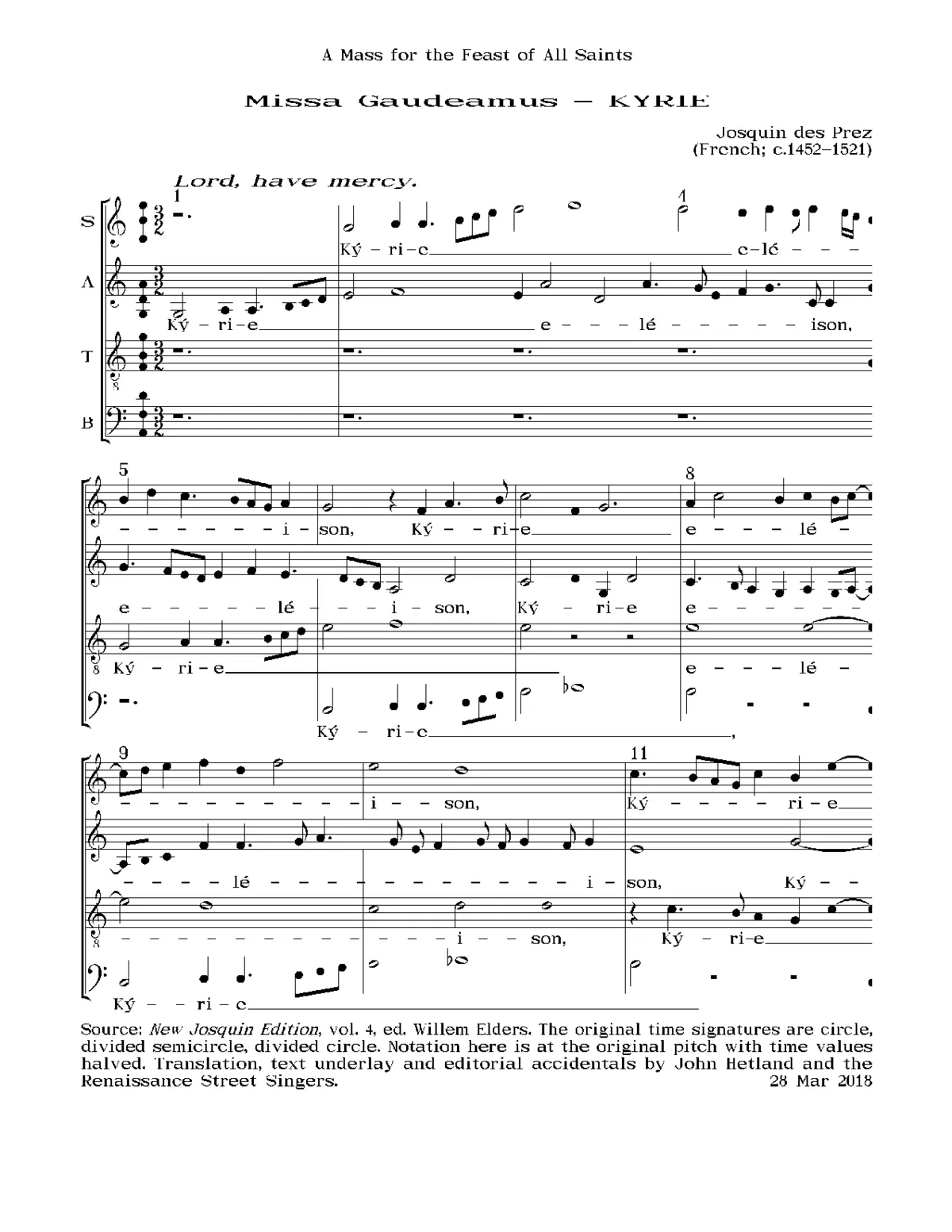 Missa Gaudeamus - Page 1