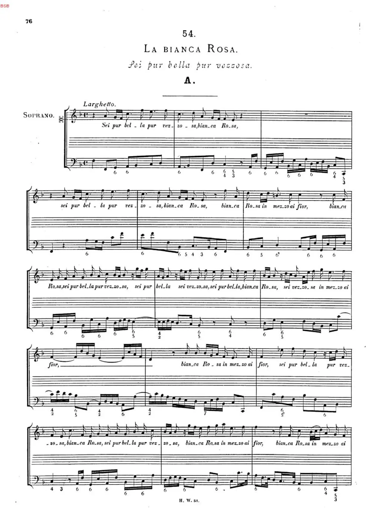 La bianca rosa, HWV 160a - Page 1