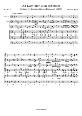 Ad Dominum cum tribularer, MH 487