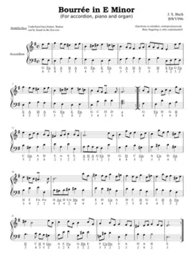 Bourrée in E Minor BWV996